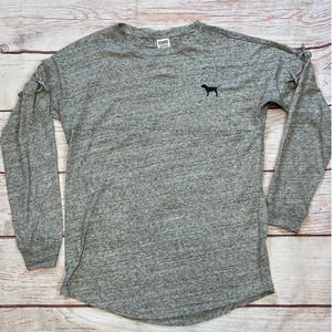 VS PINK Retired Long Sleeve Campus Tee XS